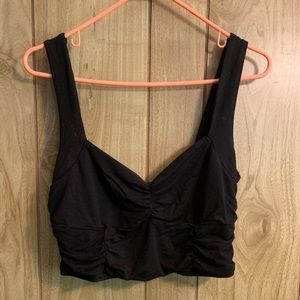 Maeve knit black crop top